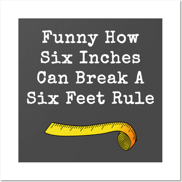 Funny How Six Inches Breaks A Six Feet Rule Wall Art by sassySarcastic